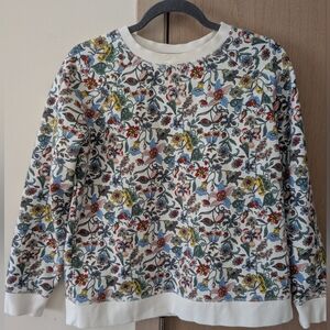 Boden Floral Crew Neck Sweatshirt
